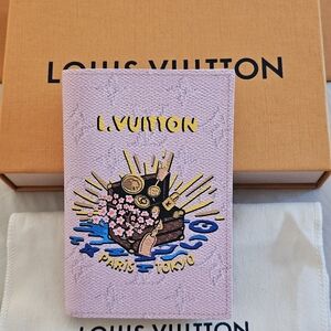 Louis Vuitton Pink Women Wallet  Passport Holder Monogram Canvas Limited Edition